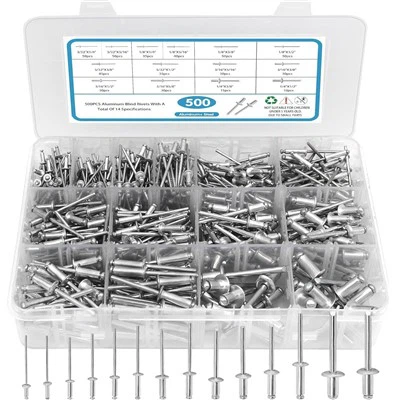 500pcs GB12618 ชุดหมุดย้ำ M2-M6